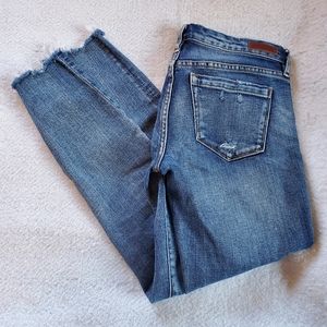 Blank Nyc Skinny Classique Distressed Cropped Jeans, Sz 25, NWOT